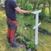 Hallonstolpar i par, inklusive jordankare